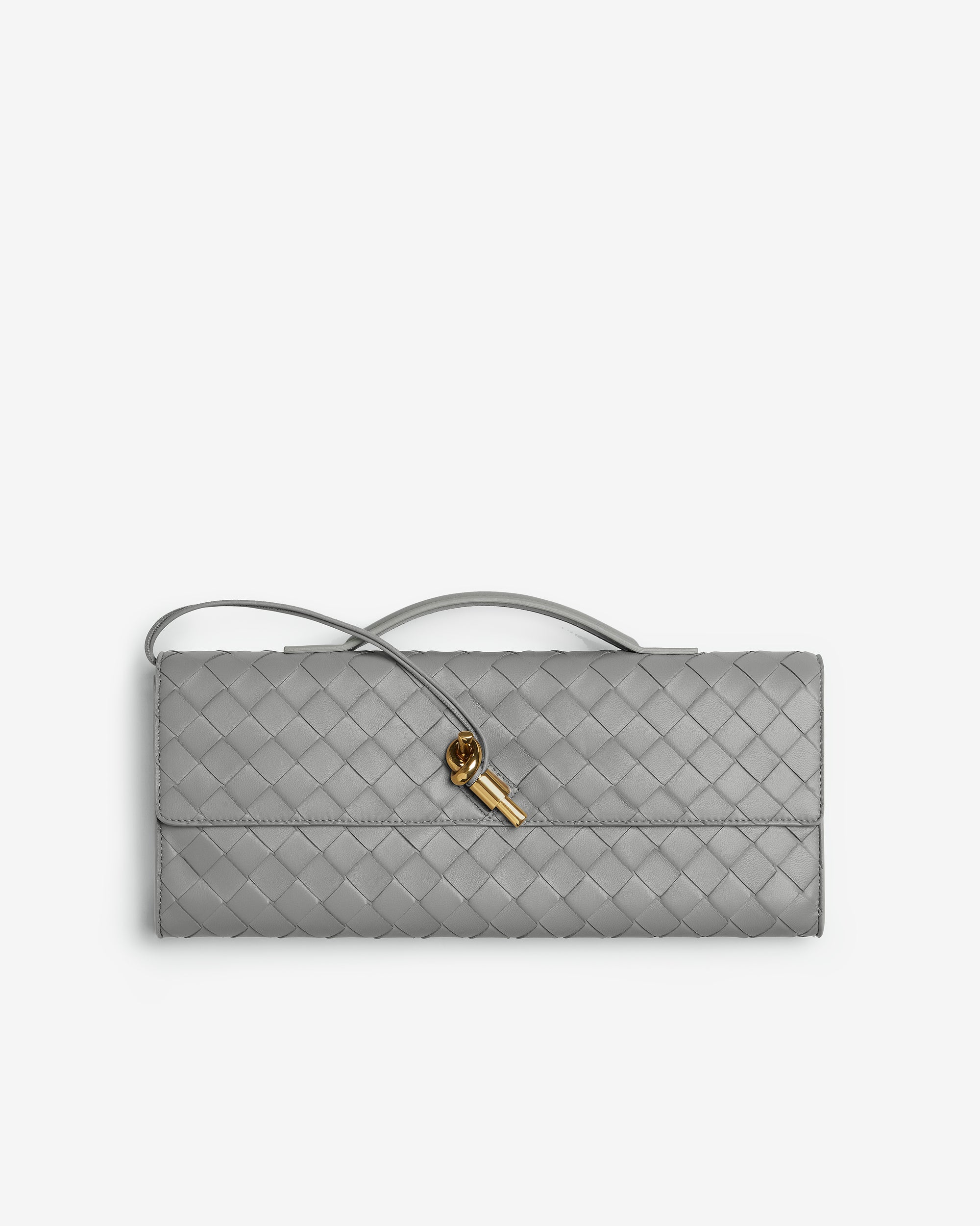 Bottega Veneta: Andiamo Clutch (Sterling) | DSML E-SHOP