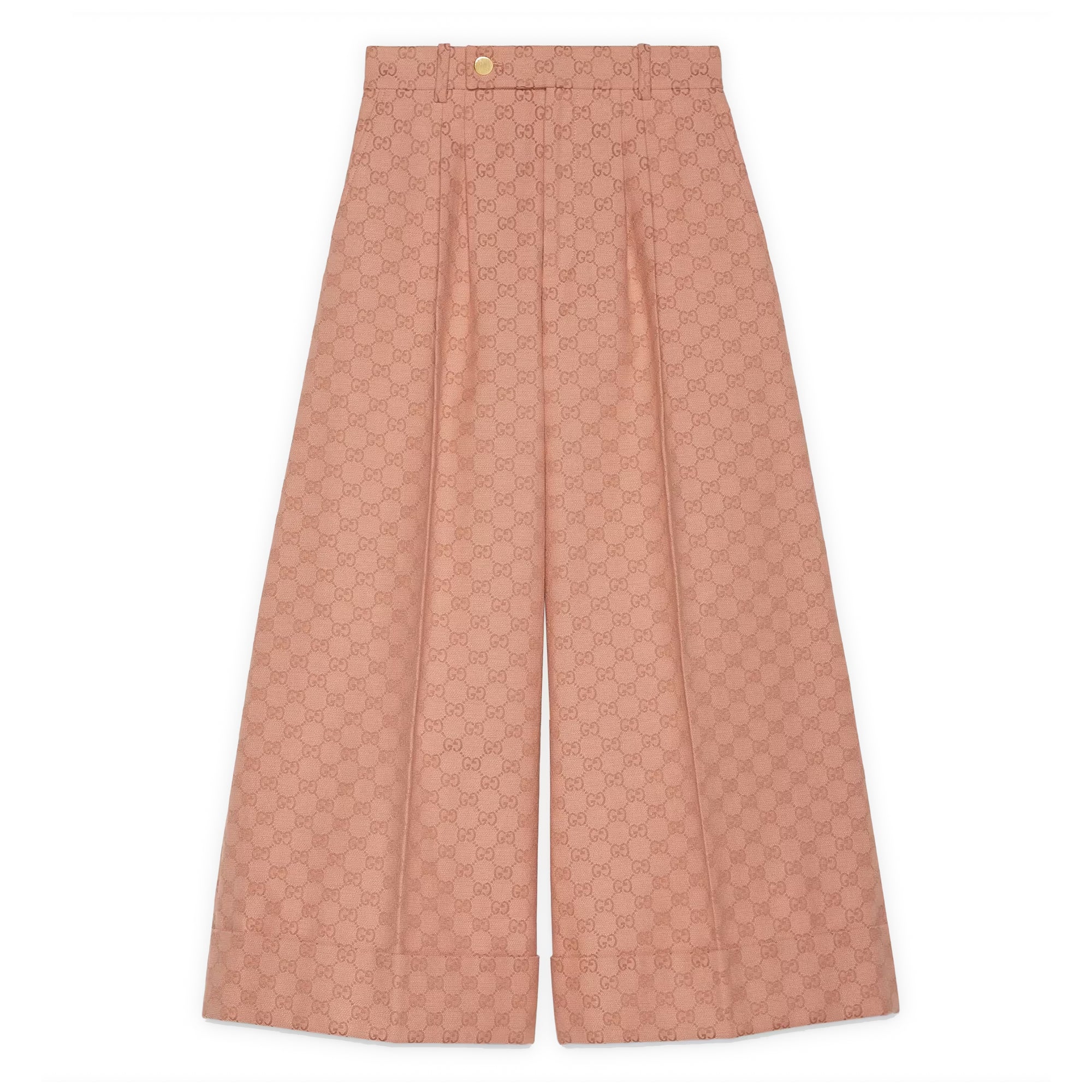 Gucci - Women’s GG Cotton Canvas Trouser - (Light Pink) view 1