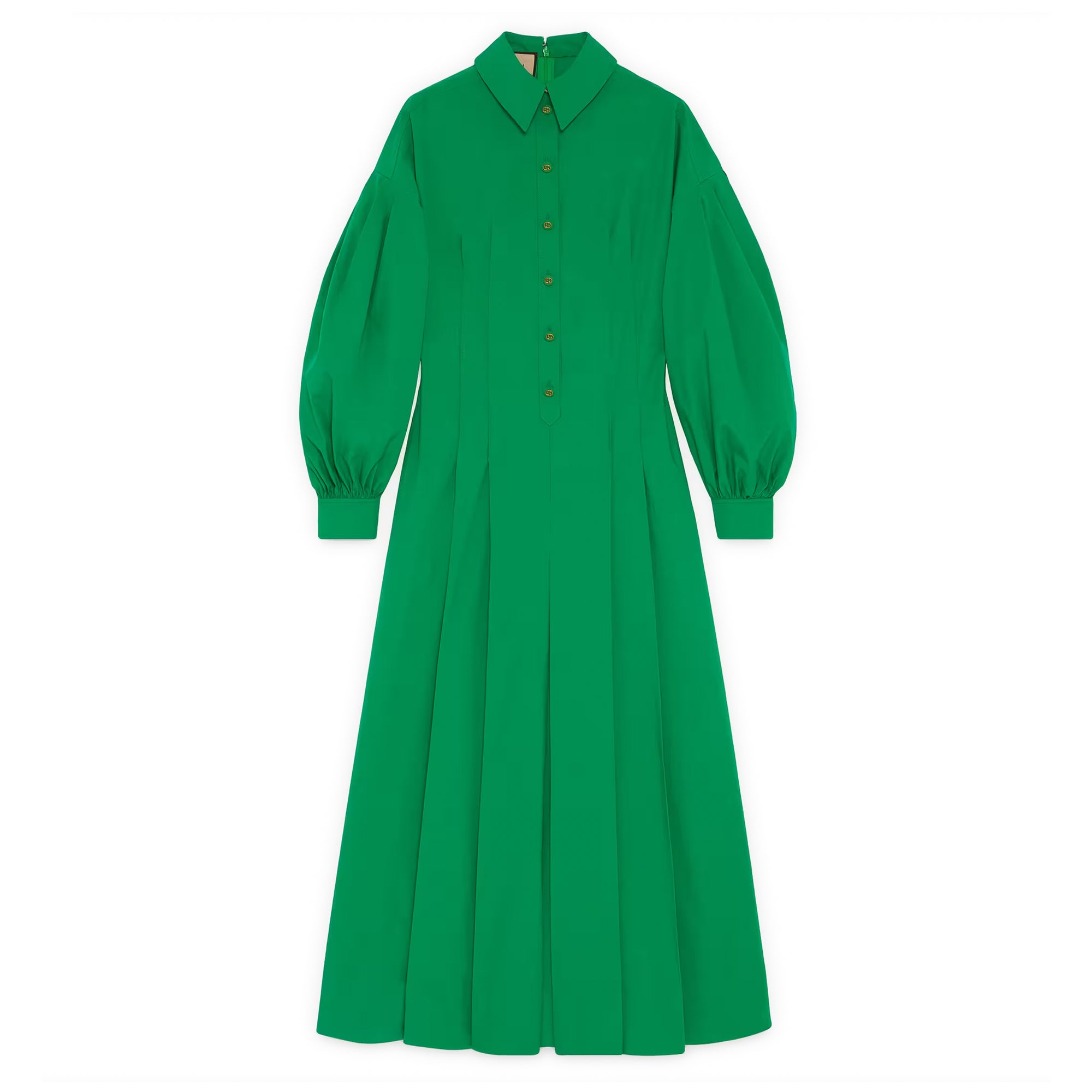 Gucci - Women’s Cotton Poplin Dress - (Green) view 1