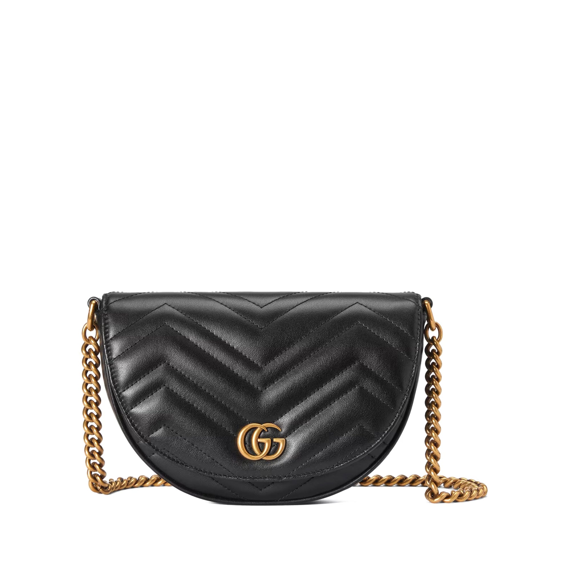 Gucci - Women’s GG Marmont Matelasse Chain Mini Bag - (Black) view 1