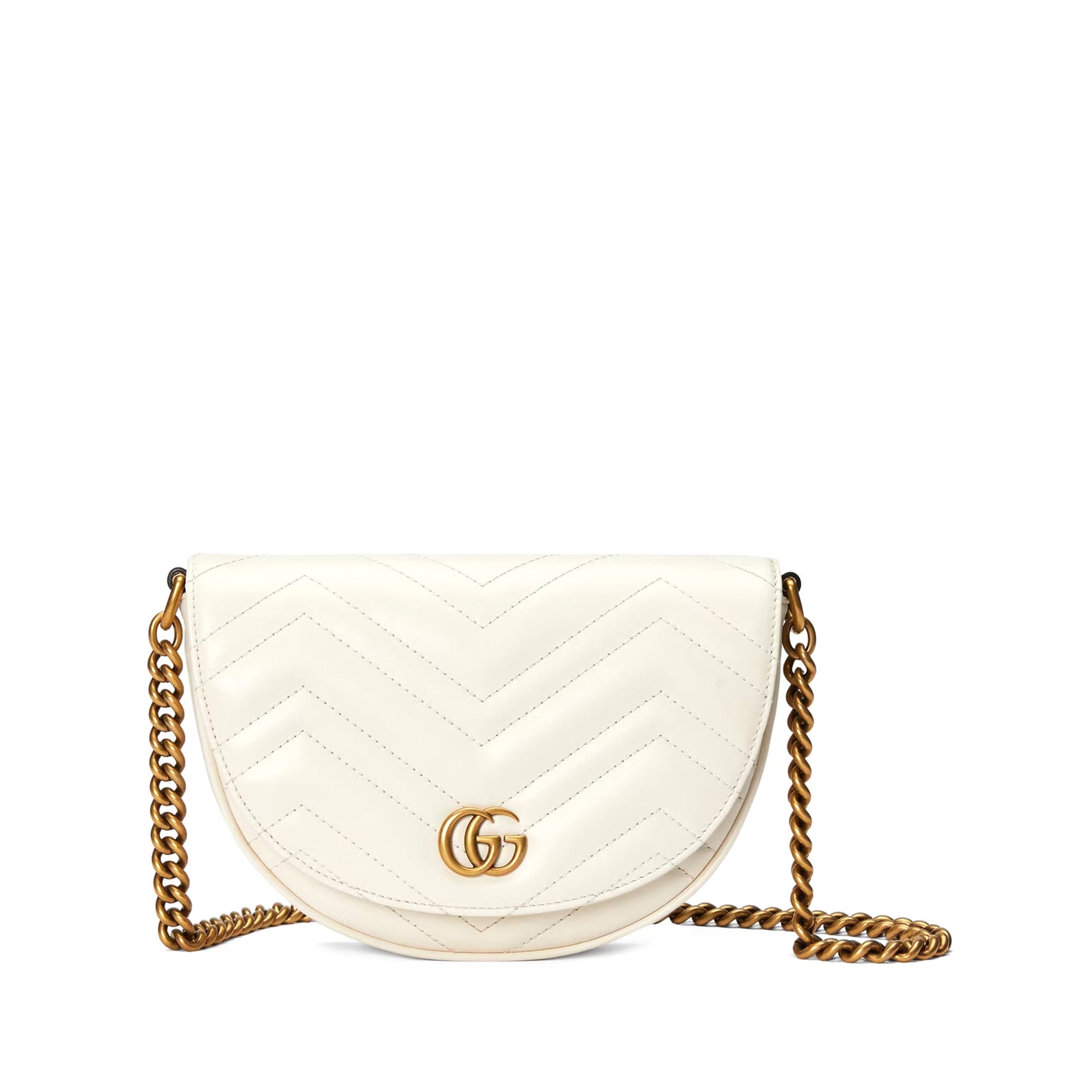 Gucci - Women’s GG Marmont Matelasse Chain Mini Bag - (White) view 1