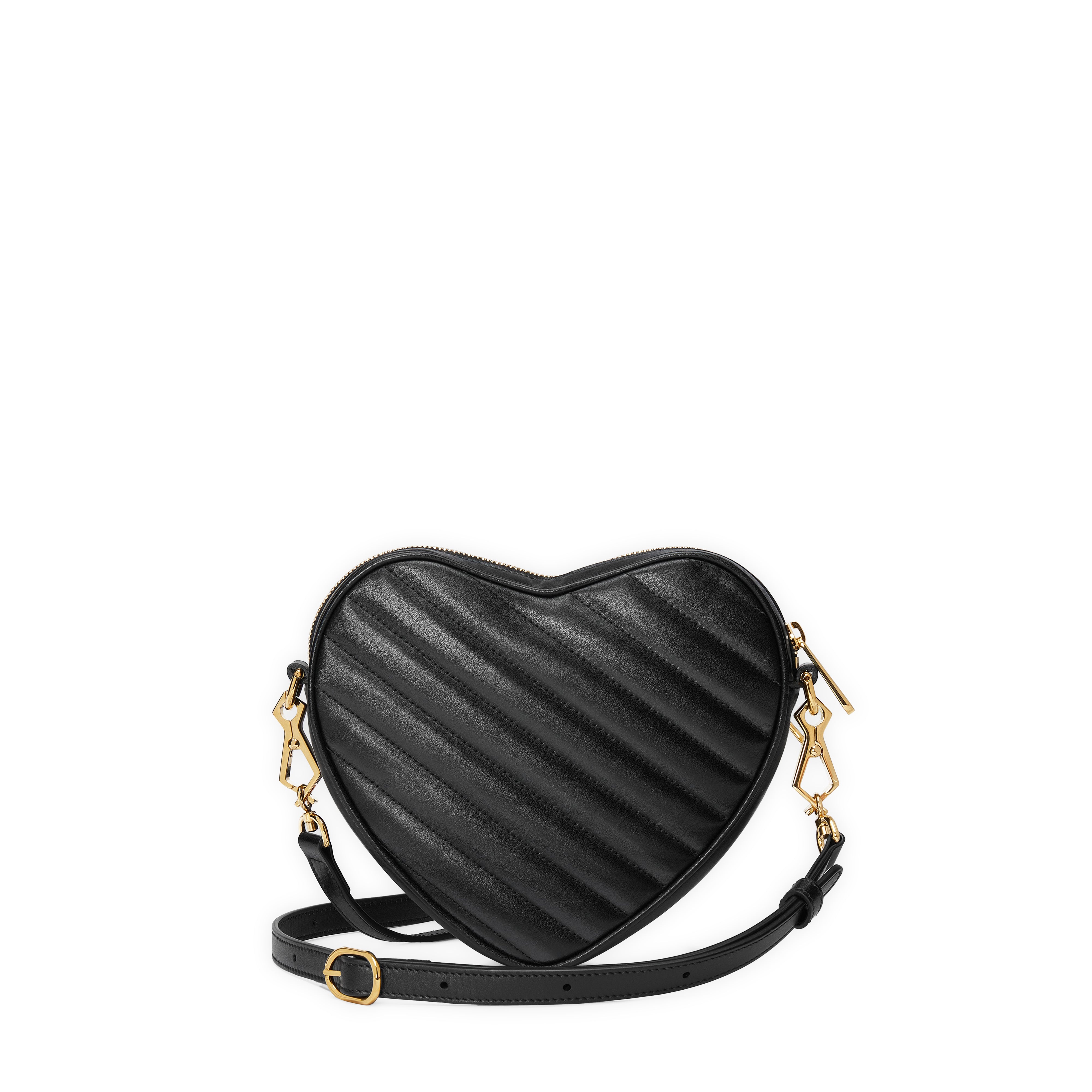 Gucci Women s Interlocking G Mini Heart Shoulder Bag Black