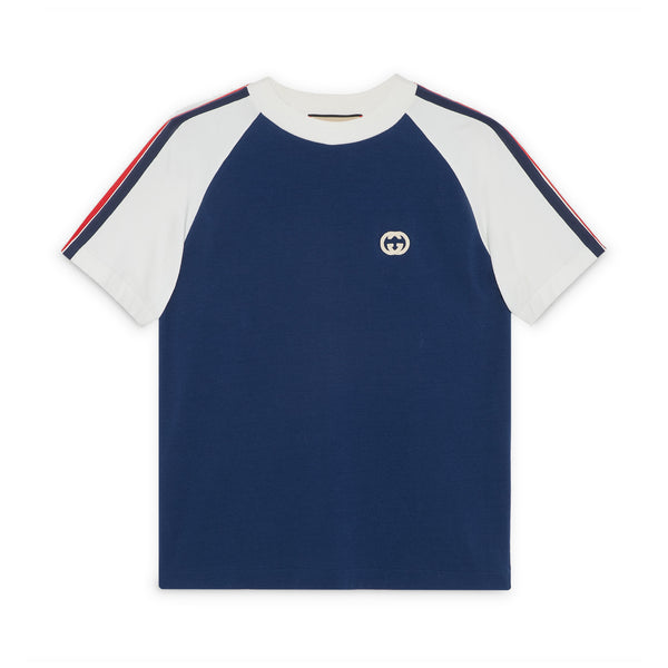 Gucci - Men’s Jersey T-Shirt With Patch - (Blue/White)