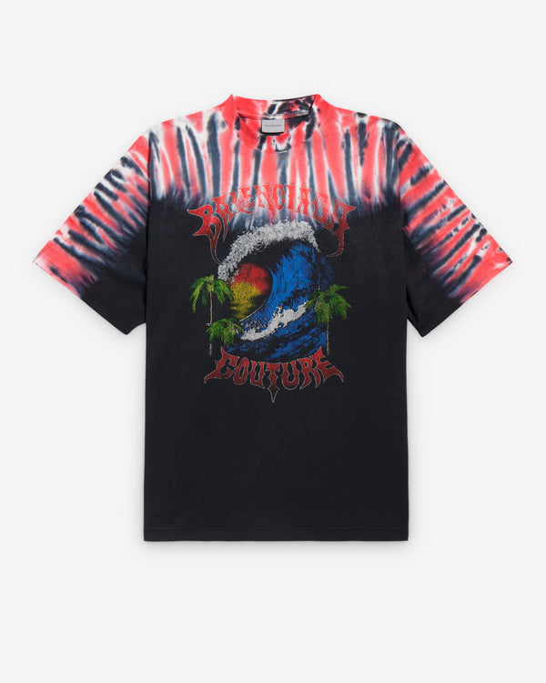 Balenciaga  - Men's Extreme Tie Dye Medium Fit T-Shirt - (Black)