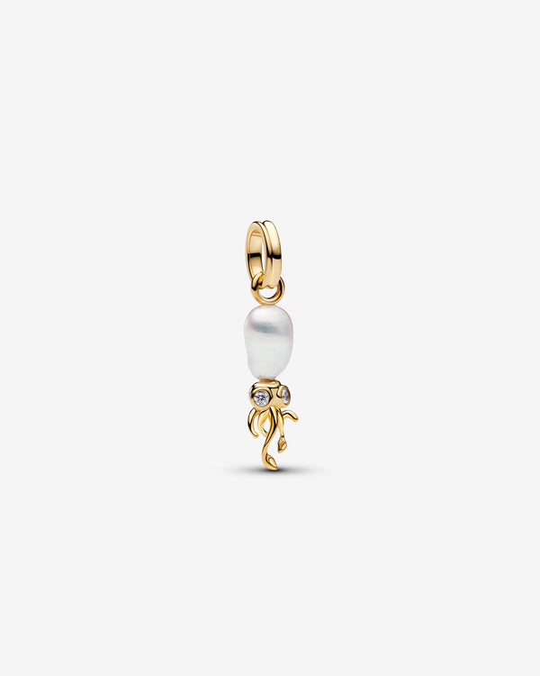 Pandora - Squid Pendant - (Pearl/Gold)