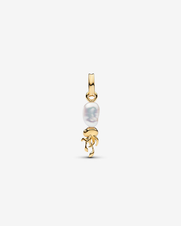 Pandora - Squid Pendant - (Pearl/Gold)
