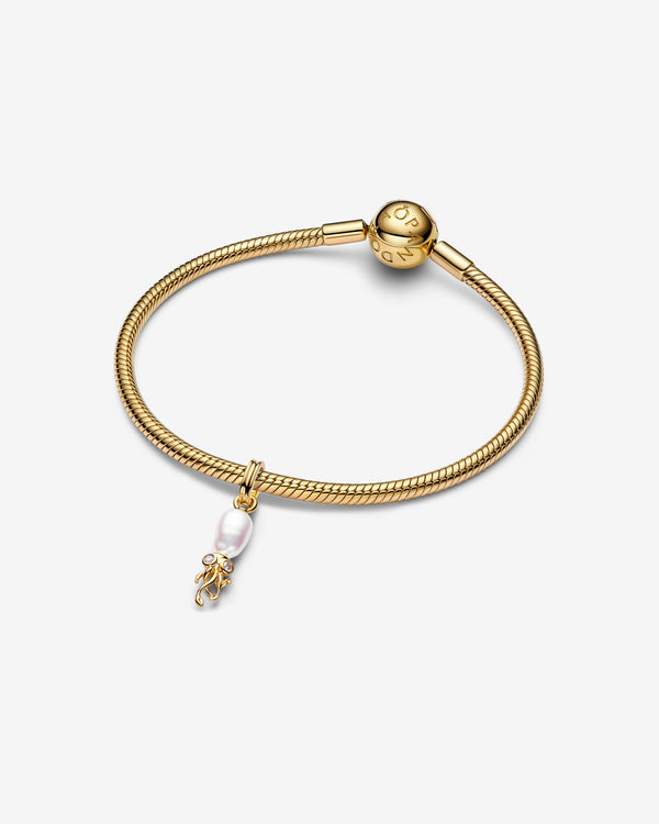 Pandora - Squid Pendant - (Pearl/Gold)