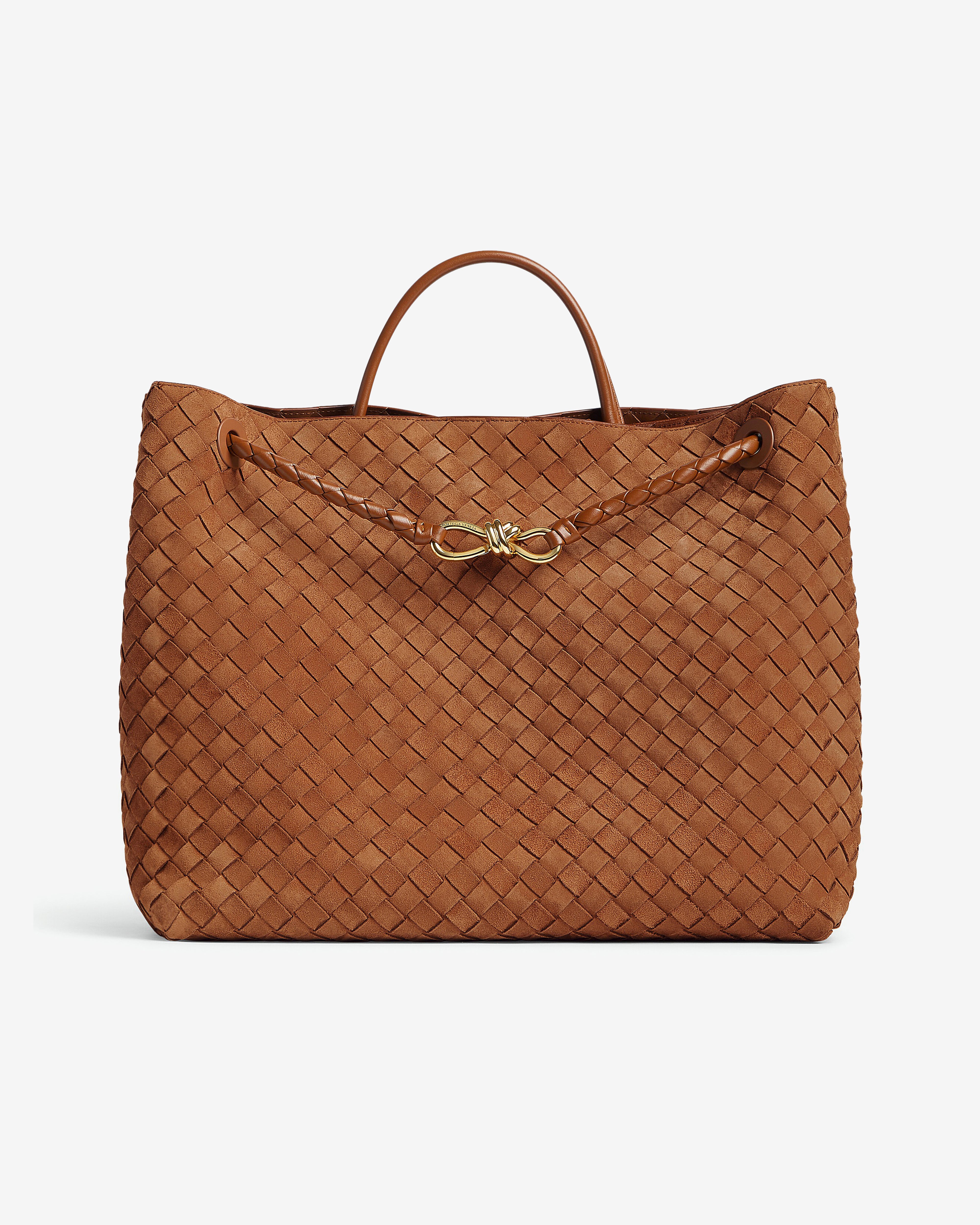 Bottega Veneta: Large Andiamo Bag (Amber) | DSML E-SHOP