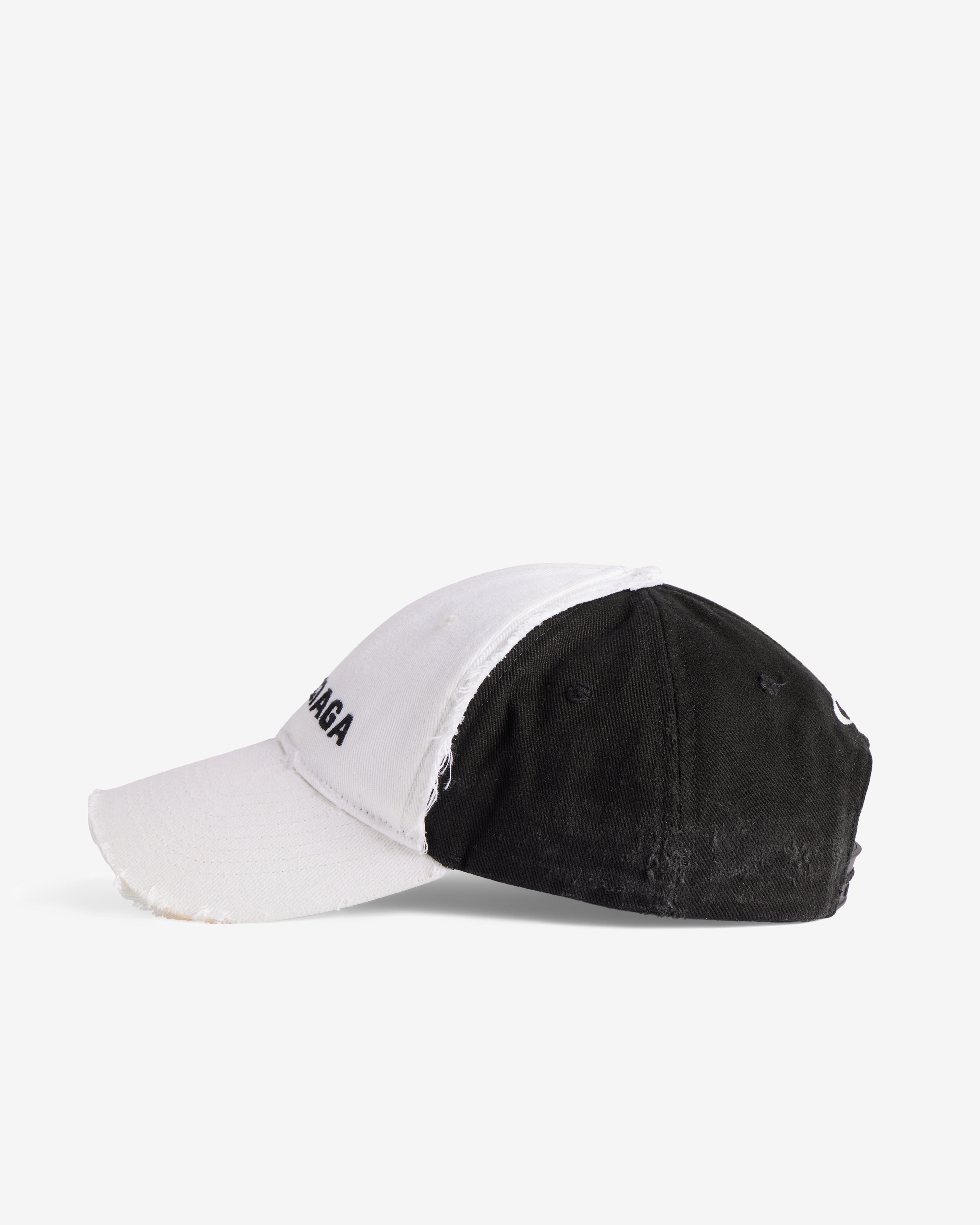 Balenciaga: Women's Upcycled Cap (White/Black) | DSML E-SHOP