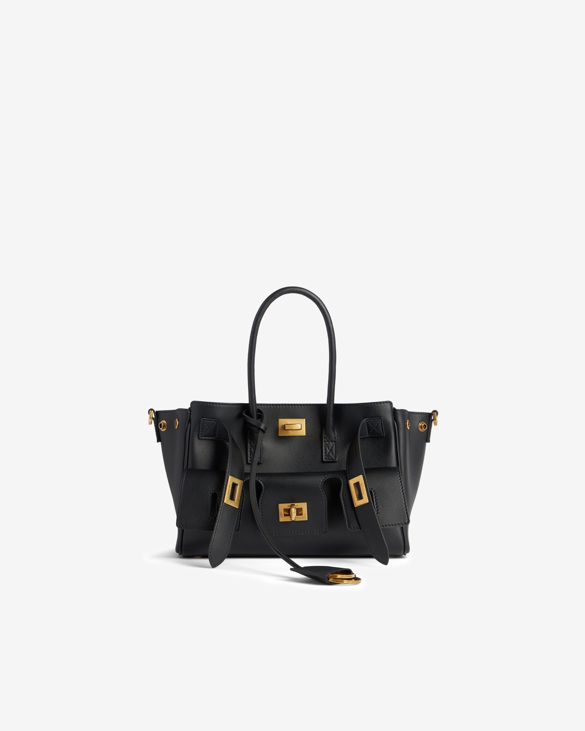 Balenciaga: Bel Air Mini Carry All Bag (Black) DSML E-SHOP