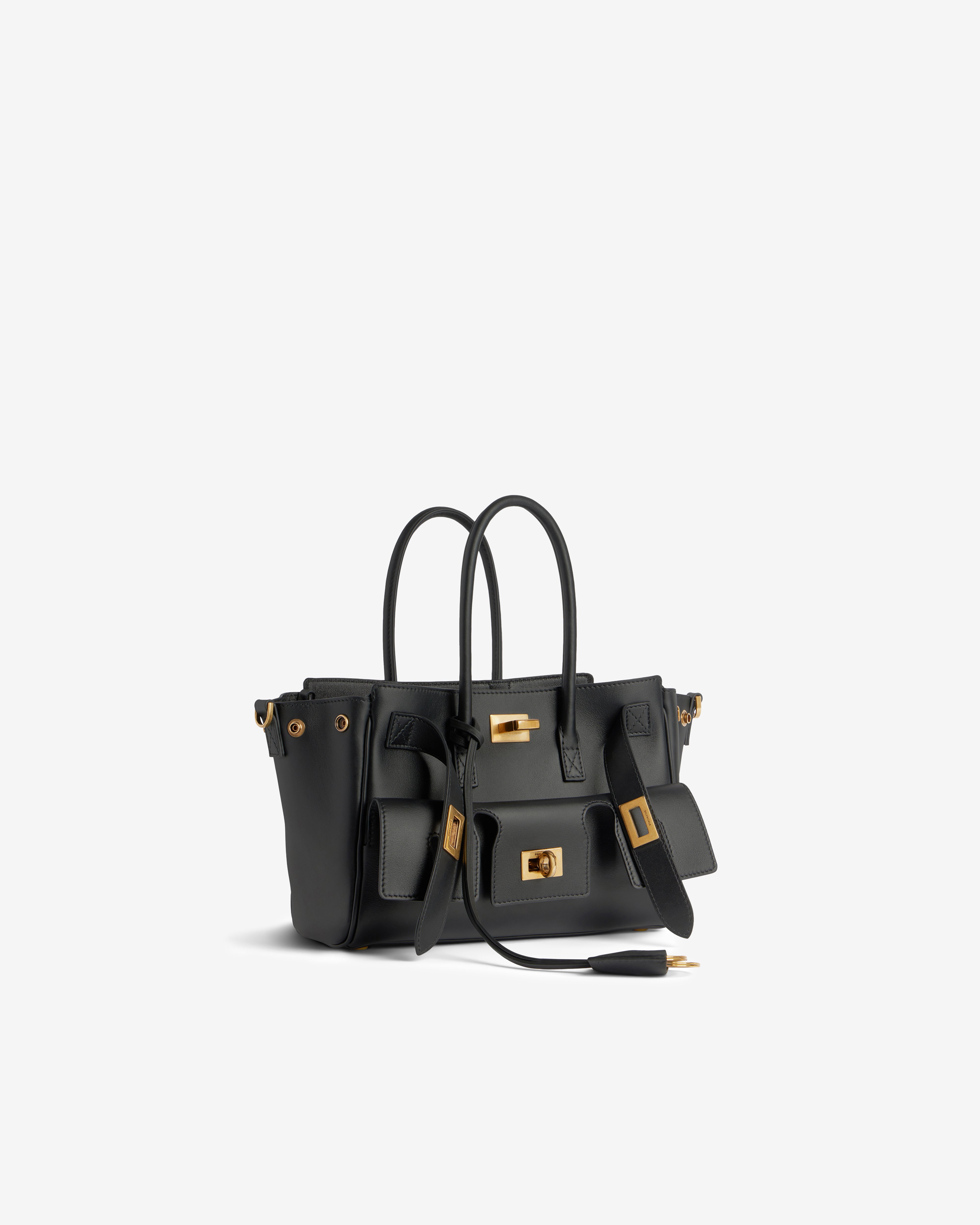 Balenciaga: Bel Air Mini Carry All Bag (Black) | DSML E-SHOP