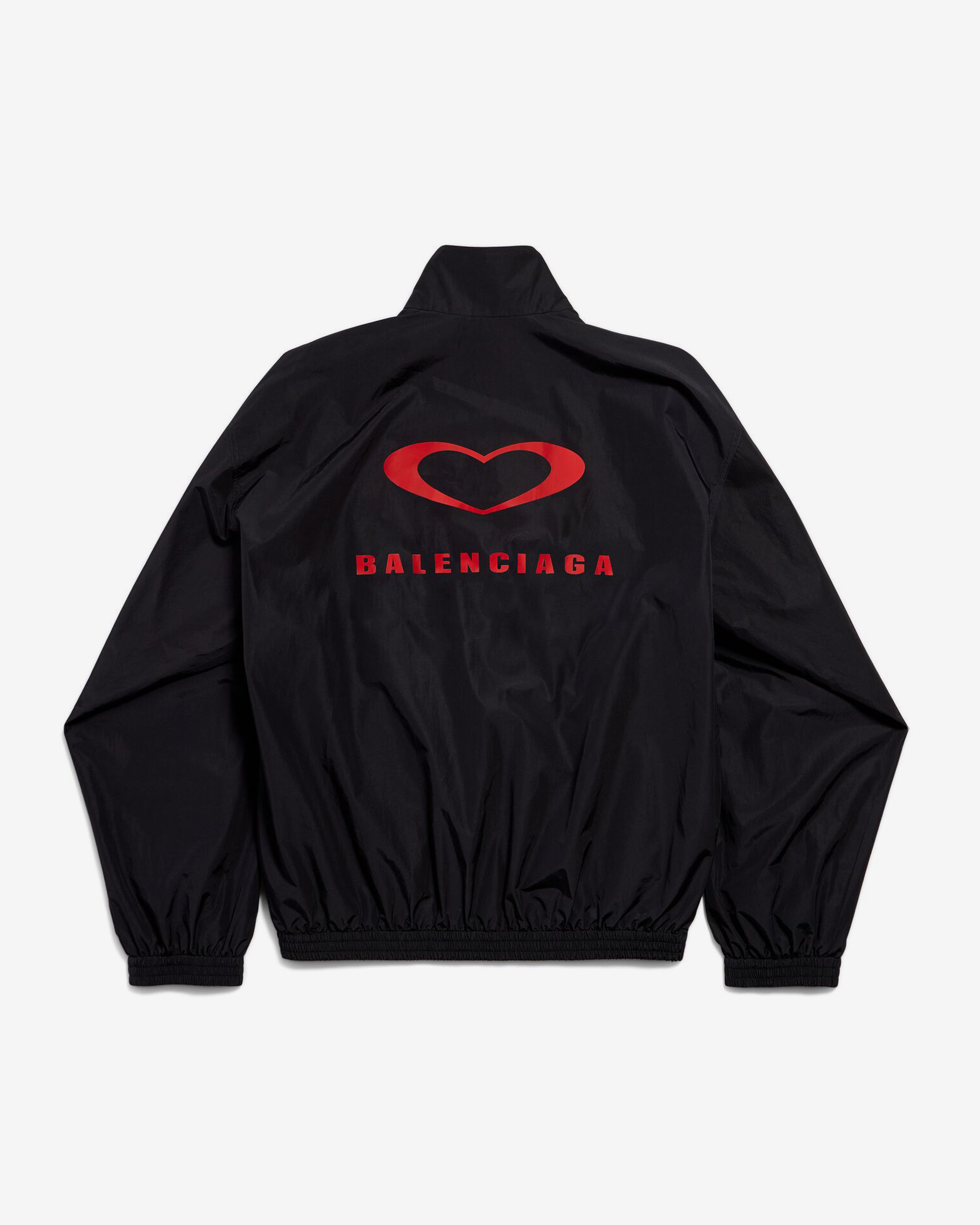 Balenciaga: QIXI 25 Tracksuit Mid-Size Jacket (Black/ Red