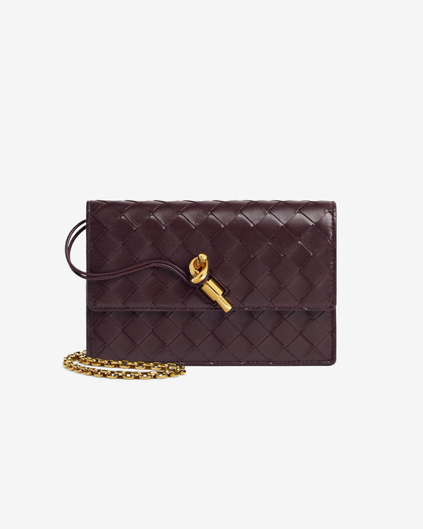 Bottega Veneta - Andiamo Pouch on Chain - (Dark Barolo)