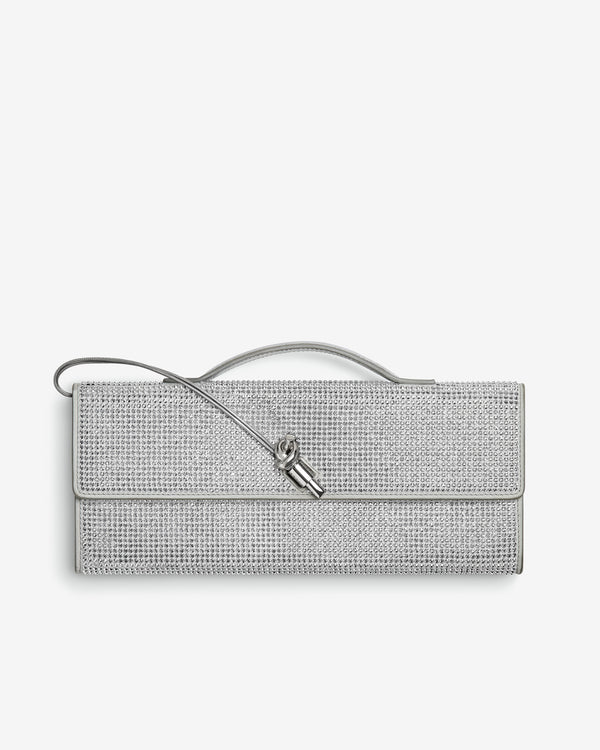 Bottega Veneta - Andiamo Clutch - (White Moonlight/Silver)