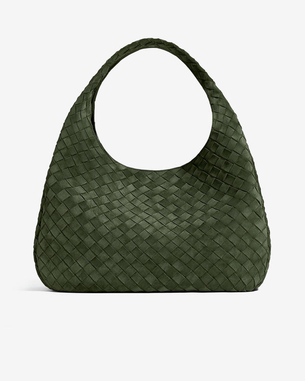 Bottega Veneta  - Women's Large Campana - (Green Tweed)