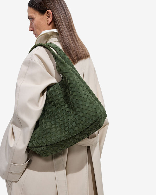 Bottega Veneta  - Women's Large Campana - (Green Tweed)