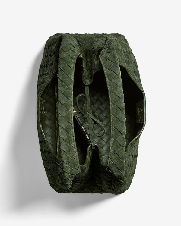 Bottega Veneta  - Women's Large Campana - (Green Tweed)