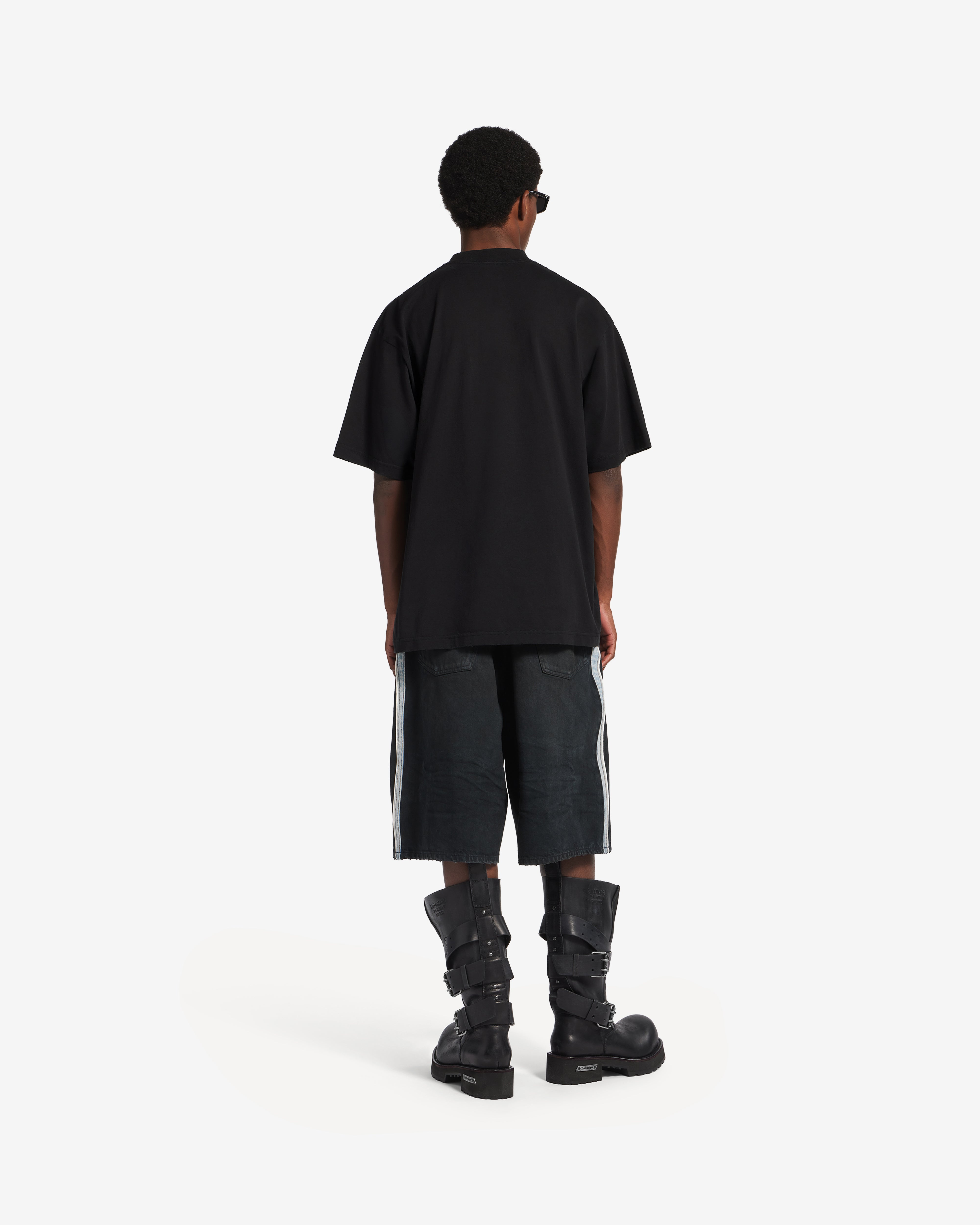 Balenciaga : Men's Paris Thunderstorm Oversized T-Shirt (Black