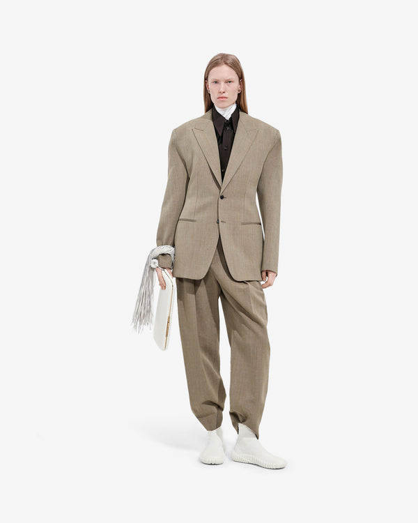 Bottega Veneta  - Women's Serata Clutch - (Alabaster)