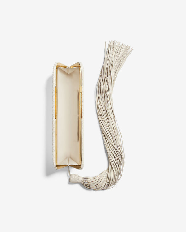 Bottega Veneta  - Women's Serata Clutch - (Alabaster)