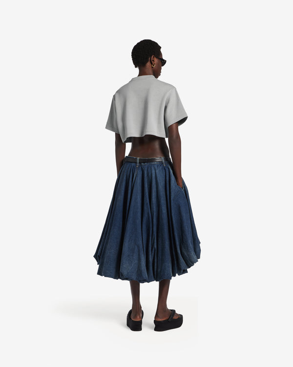 Balenciaga  - Women's Cropped T-Shirt - (Grey)