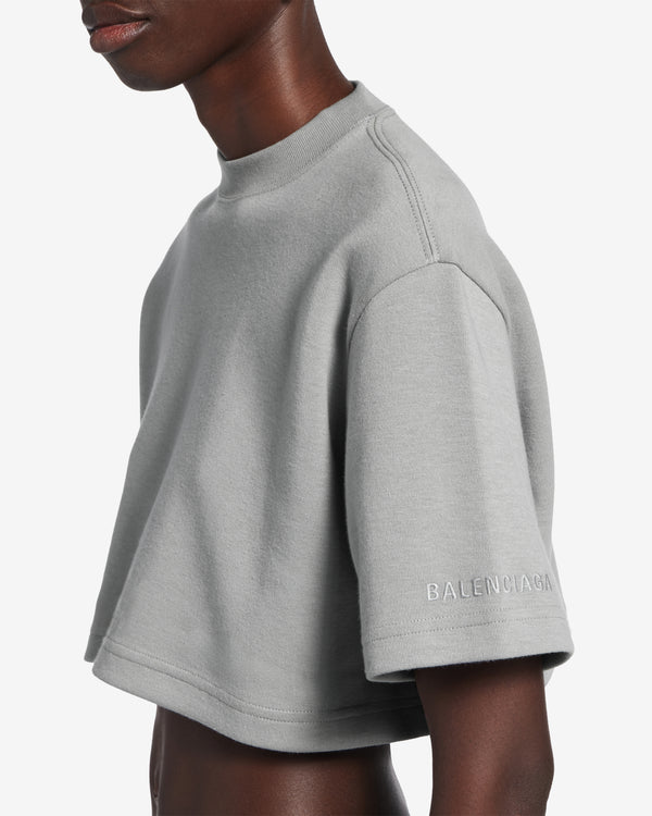 Balenciaga  - Women's Cropped T-Shirt - (Grey)