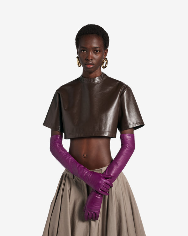 Balenciaga  - Women's Super Cropped Top - (Brown)