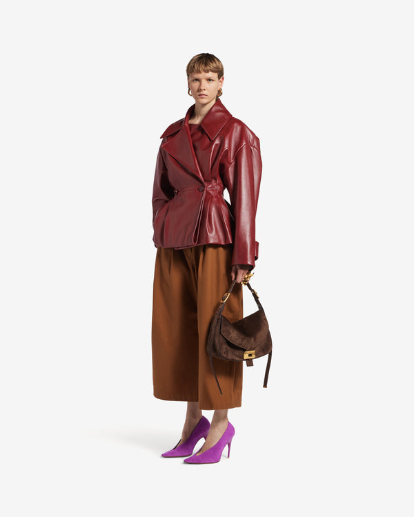 Balenciaga  - Women's Short Trench - (Burgundy)