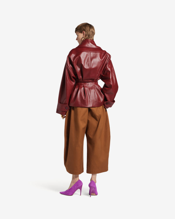 Balenciaga  - Women's Short Trench - (Burgundy)