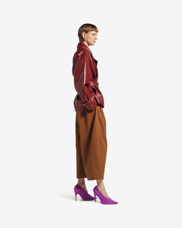 Balenciaga  - Women's Short Trench - (Burgundy)