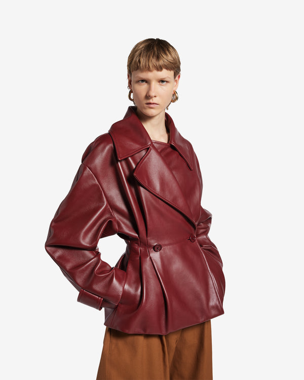 Balenciaga  - Women's Short Trench - (Burgundy)