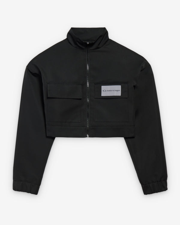 Balenciaga  - Women's Cropped Tracksuit Jacket - (Black)