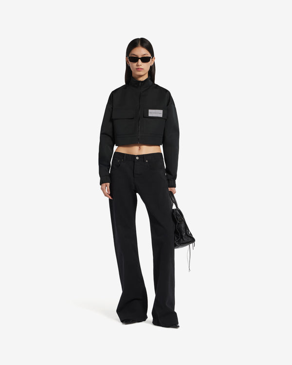 Balenciaga  - Women's Cropped Tracksuit Jacket - (Black)
