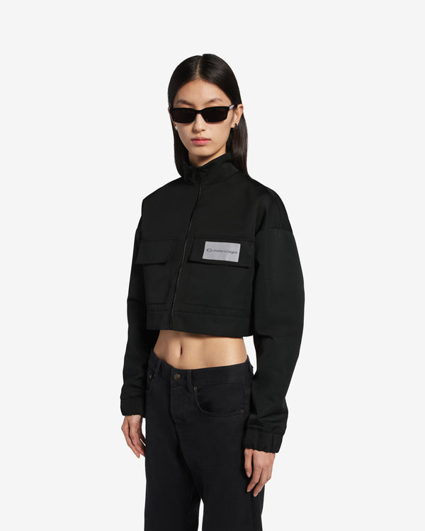 Balenciaga  - Women's Cropped Tracksuit Jacket - (Black)