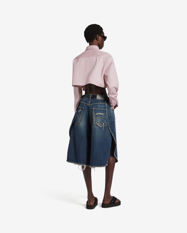 Balenciaga  - Women's Cropped Shirt - (Dusty Pink)