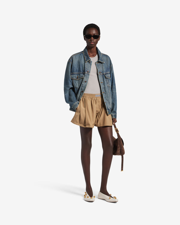 Balenciaga  - Women's A-line Boxer Shorts - (Sand Beige)