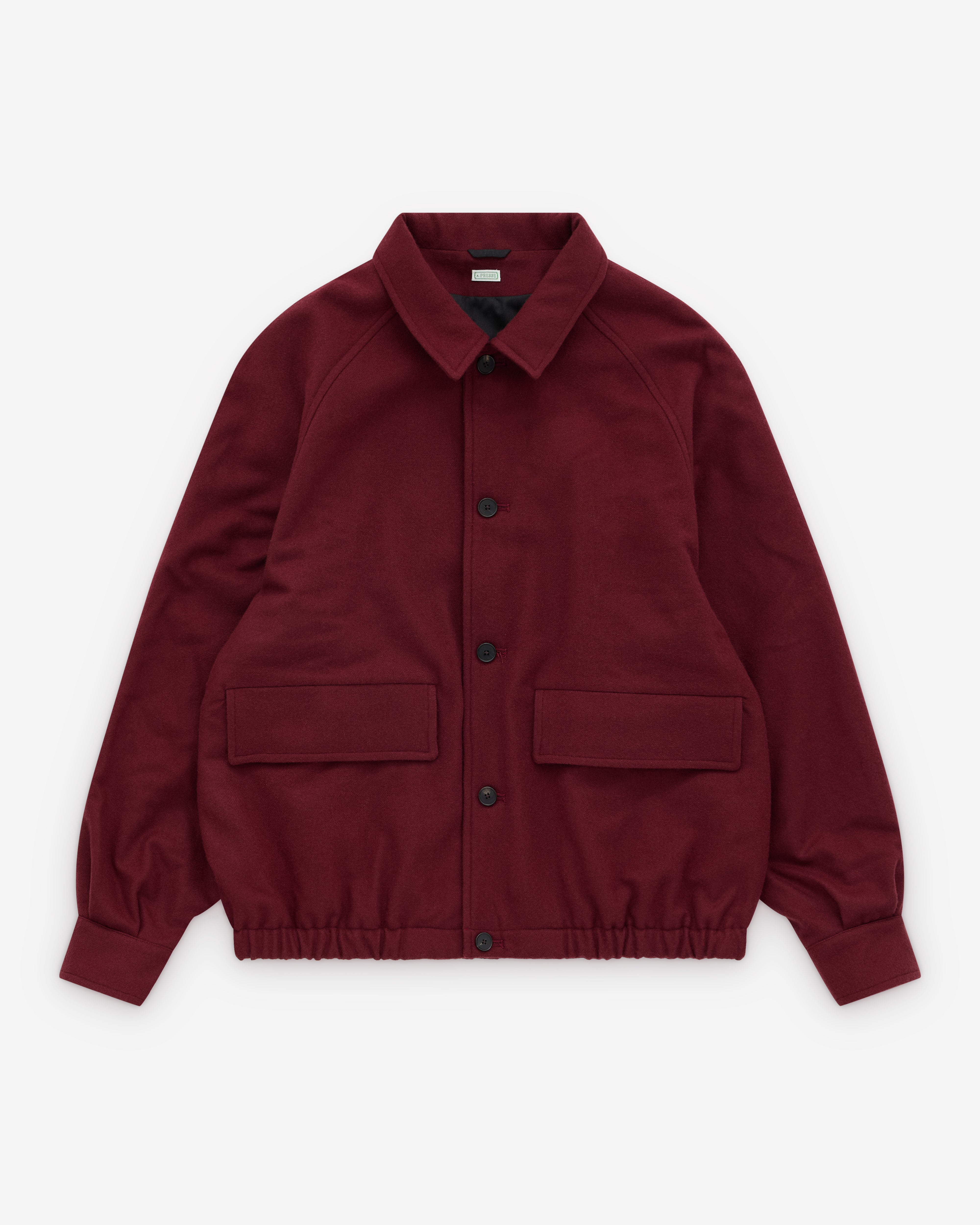 A.Presse: Men's Lightweight Cashmere Blouson (Burgundy) | Dover