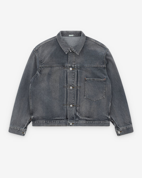 A.Presse - Men’s Vintage Gray Denim Jacket - (Gray)