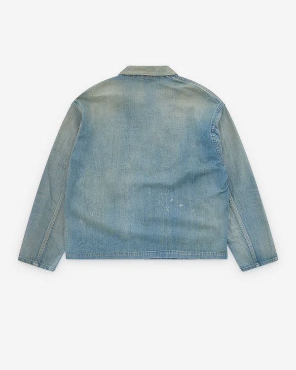 A.Presse - Men’s Vintage US Navy Denim Jacket - (Bleach Denim)