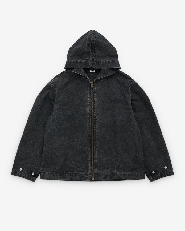 A.Presse - Men’s Vintage US Navy Zip Hoodie - (Black)