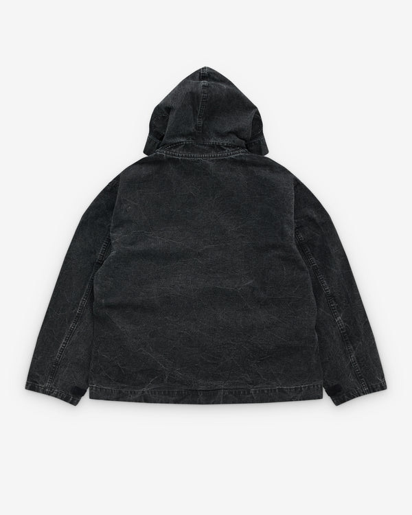 A.Presse - Men’s Vintage US Navy Zip Hoodie - (Black)
