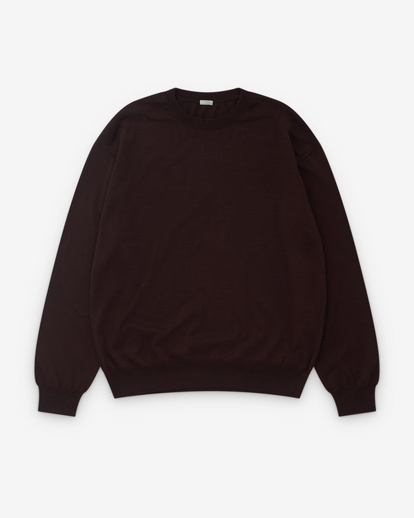 A.Presse - Men’s Wool Cotton High Gauge Crew Neck - (Navy)