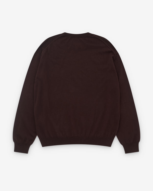 A.Presse - Men’s Wool Cotton High Gauge Crew Neck - (Navy)