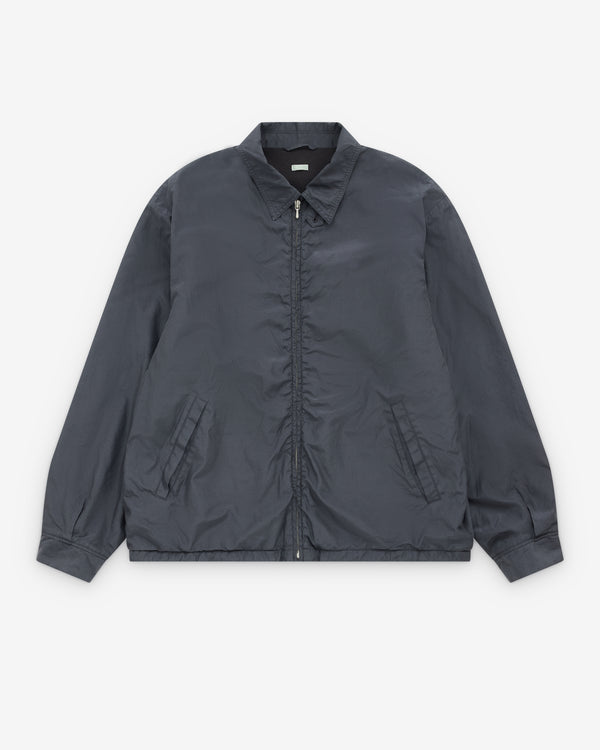 A.Presse - Men's Silk Taffeta Coach Jacket - (Charcoal)