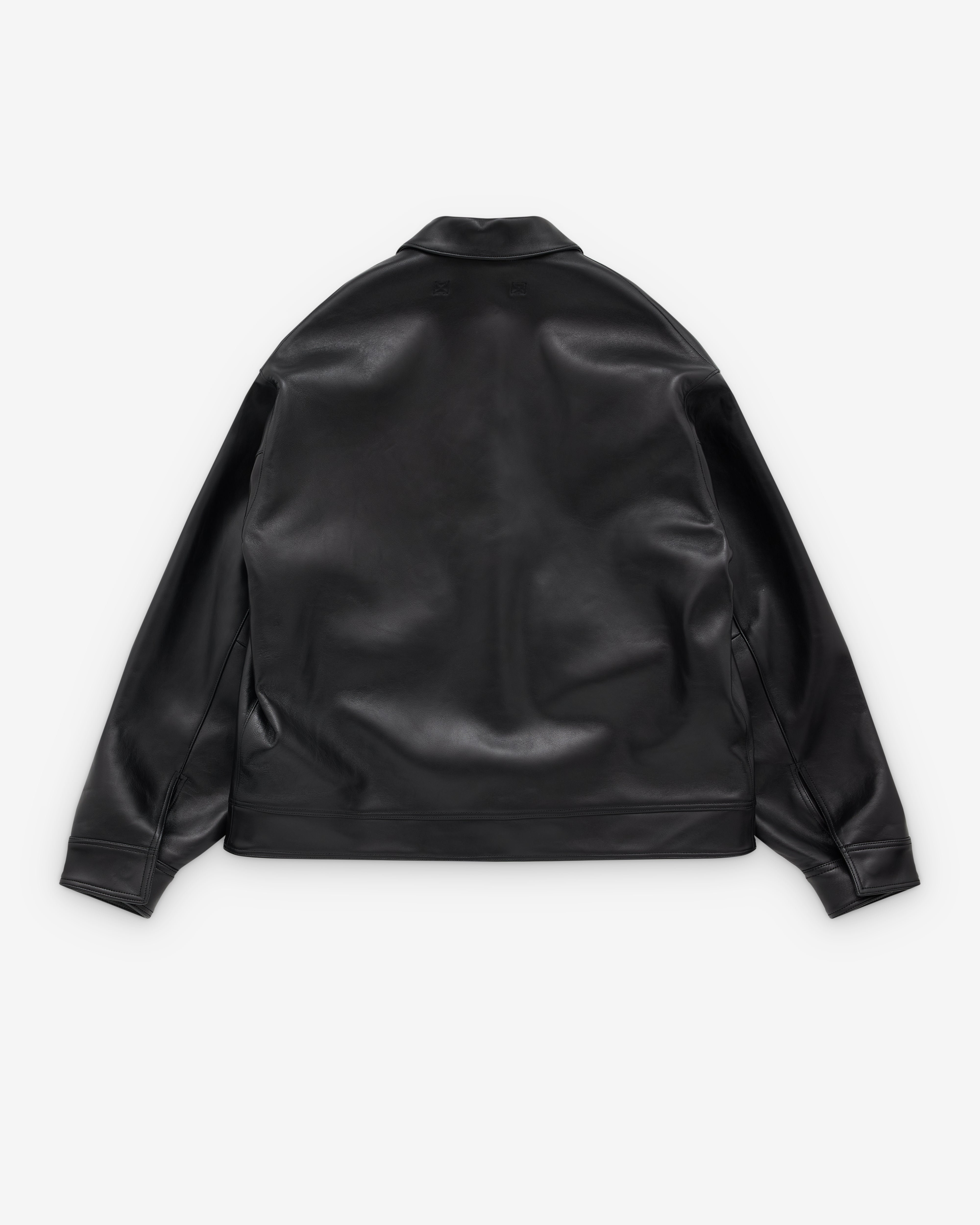 A.Presse: Men's Leather Type A-2 Flight Jacke (Black) | DSML E-SHOP