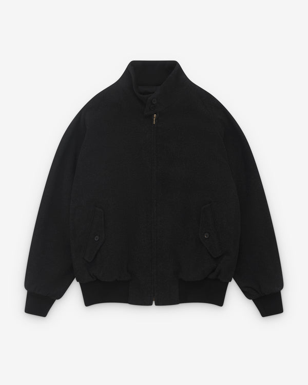 A.Presse - Men’s Silk Cashmere Tweed Harrington Jacket - (Charcoal)