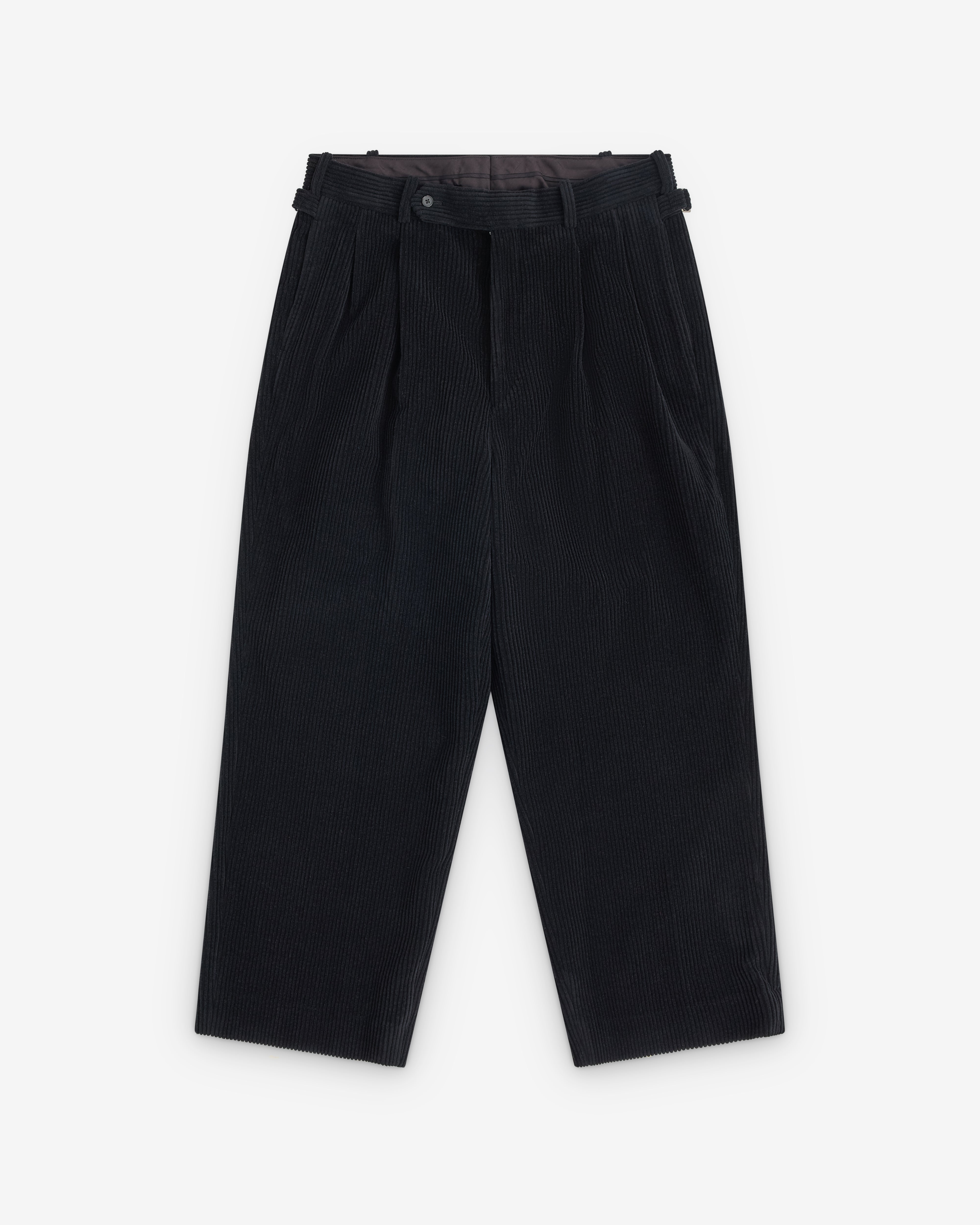 【タグあり】 A.PRESSE Wool Trousers black サイズ1 A.PRESSE - Straight-Leg Pleated Wool-Gabardine Trousers - Black A