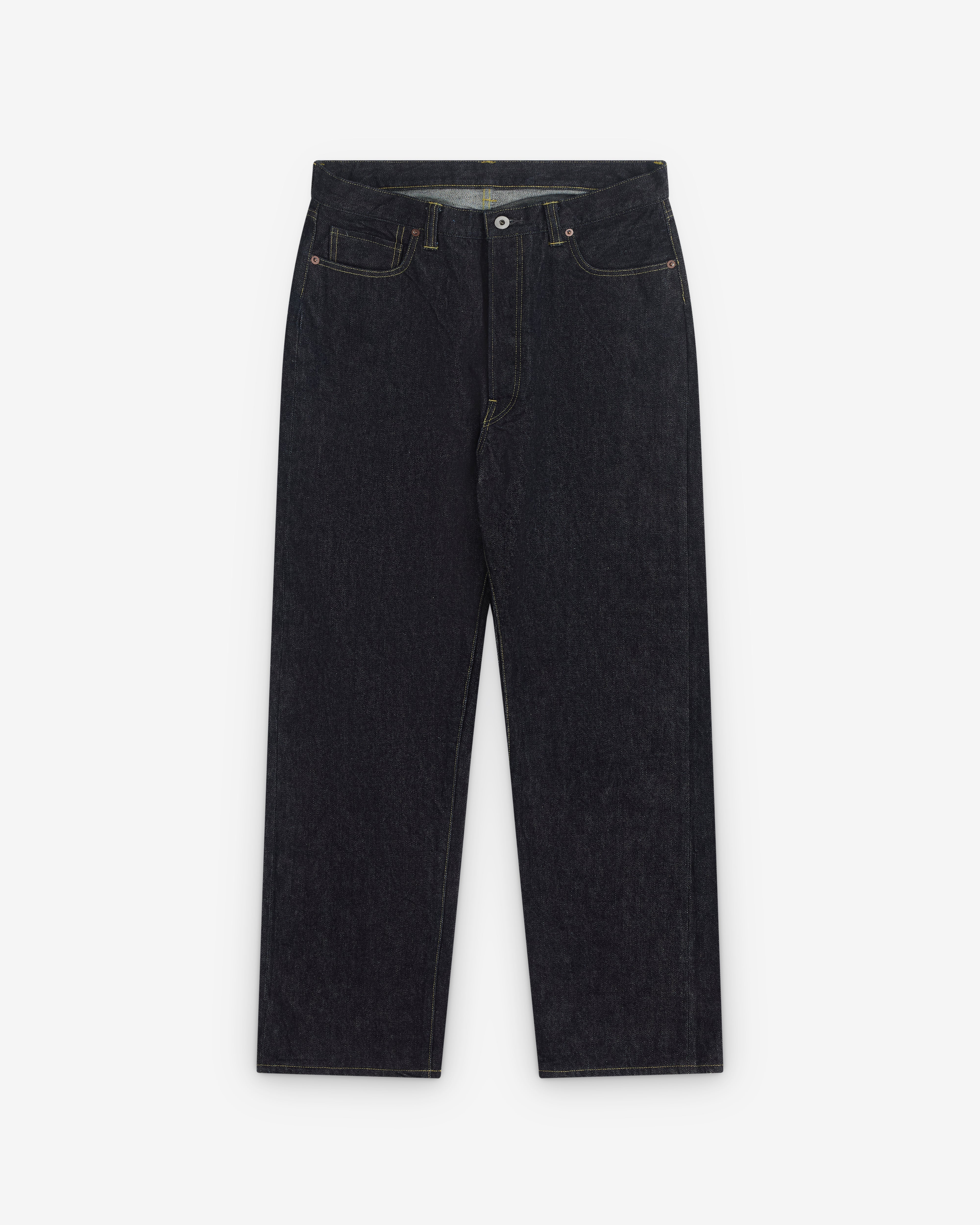 A.Presse: Men's Washed Denim Wide Pants (Indigo) | Dover Street