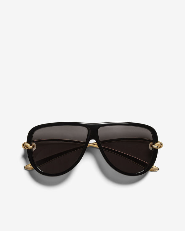 Bottega Veneta - Knot Aviator Sunglasses - (Black/Grey)