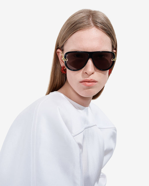 Bottega Veneta - Knot Aviator Sunglasses - (Black/Grey)